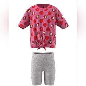 Adidas x Disney Toddler Girls Minnie Mouse 2-pc. Short Set